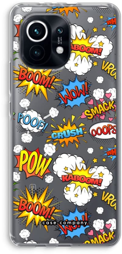 Case Company® - Hoesje geschikt voor Xiaomi Mi 11 hoesje - Pow Smack - Soft Cover Telefoonhoesje - Bescherming aan alle Kanten en Schermrand