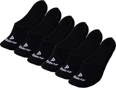 6-Pack Donnay - Footies - Antislip sokken - Black (020) - maat 39-42