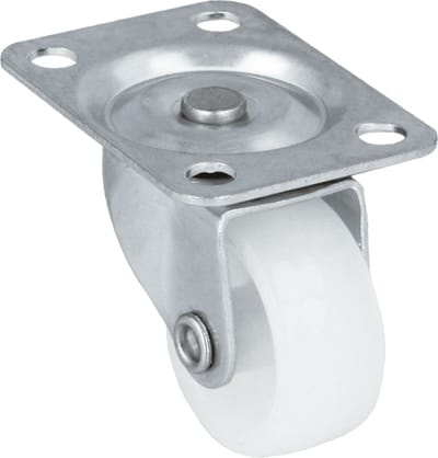 AMIG zwenkwiel/transportwiel - D25mm - nylon - 40kg draagvermogen - wit