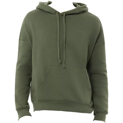 Bella+Canvas Unisex Sponge Fleece Pullover DTM Hoodie CV3729 - Military Green - XS