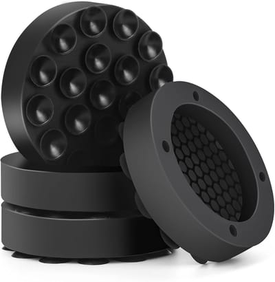 BOTC Wasmachine dempers - Wasmachine Verhoger - Stapelbaar - geschikt voor wasmachine en wasdroger - Zwart