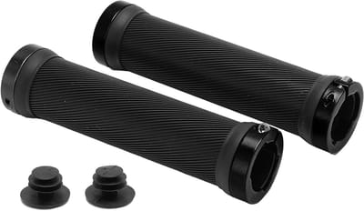 Fietsstuurgrepen Set - Rubberen Handvatten - Comfortabel Fietsen - Antislip Ontwerp - 22 Mm Sturen - Zwart