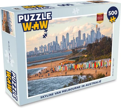 Puzzel Skyline van Melbourne in Australië - Legpuzzel - Puzzel 500 stukjes