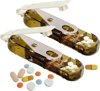 Compacte Luchtdichte Pillenorganizer Tweedelige Draagbare Dispenser Voor Vitaminen Supplementen En Medicijnen Geschikt Voor Thuisgebruik Reizen En Medicijnkast Ideaal Voor Vrouwen Mannen En Het Gezin