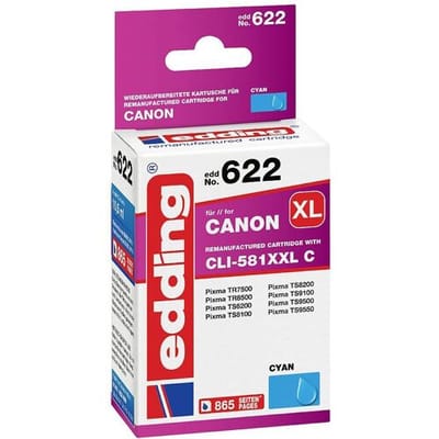 Edding Inktcartridge vervangt Canon CLI-581C XXL Compatibel Cyaan EDD-622 18-622