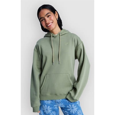 2026 Roxy Dames Surf Stoked Hoodie Brushed Hoodie - Oil Gre