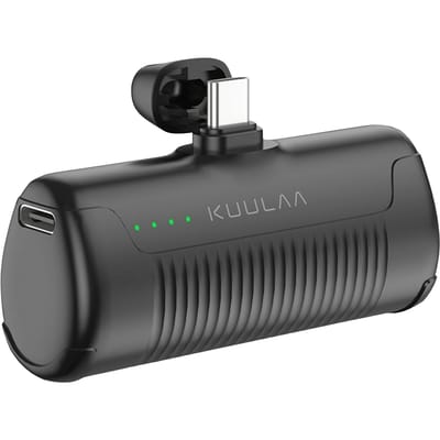 Kuulaa Capsule 4500mAh Pocket Powerbank Zwart 4.500 mAh