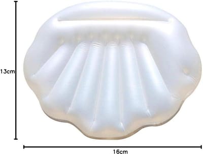 Riesen Muschel Pool Float - Schwimmbett mit Perlenball für Sommer Strand Party - Aufblasbar und Schwimmend - 160 * 130 * 130 cm