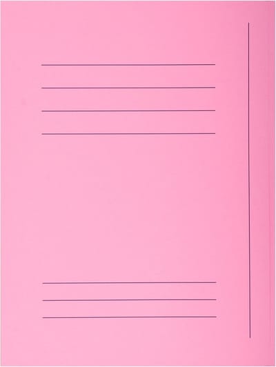 Exacompta SUPER 210 Pak van 50 dossiermappen met 3 kleppen. 24x32cm - Roze - 235003E