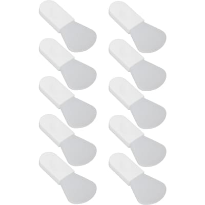 10 stuks siliconen maskerborstel mini korte handgreep modderapplicator draagbaar gezichtsschoonheidsgereedschap white