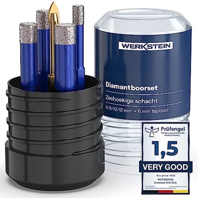 SnelShoppen - Diamant Boor Set voor Tegels en Porselein - 6, 8, 10, 12 mm - Duurzaam en Efficiënt - Geschikt voor Glas, Keramiek, Graniet en Marmer
