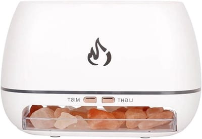 Luchtbevochtiger Steen Vlam - Aroma Diffuser Nachtlampje - Ontspannen Sfeer Creëren - Zoutsteen Technologie
