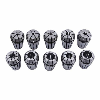 Allecto - 10 ER16 Spantang Set - Werkhouder - Hoogwaardige Kwaliteit - 1-10 Mm - Graveer- en Frees Draaibank - Geschikt voor Professioneel
