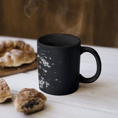 Magische Mok - Foto op Warmte Mokken - Koffiemok - Meel - Hout - Lepel - Magic Mok - Beker - 350 ML - Theemok