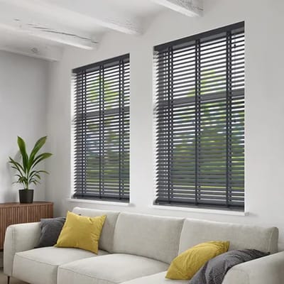 Decosol 955 Jaloezie Horizontaal Hout Antraciet 80x180cm