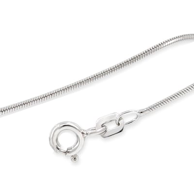 Zilveren ketting rond slangen 0.9 mm - 40 cm