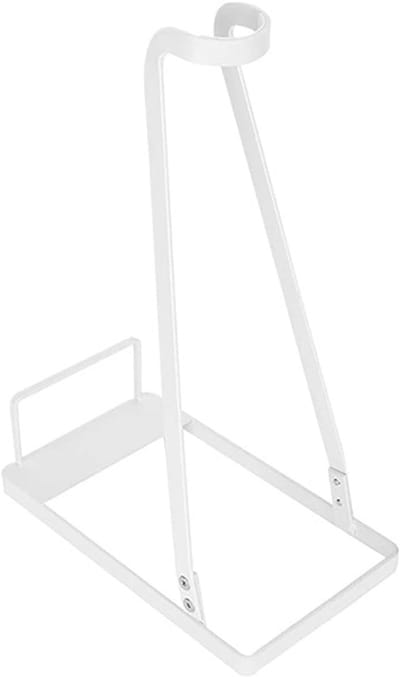 Stofzuigerhouder - Accu Organizer - Draadloos Opladen - Stevig Smeedijzer - 36.5cm Hoog - Wit