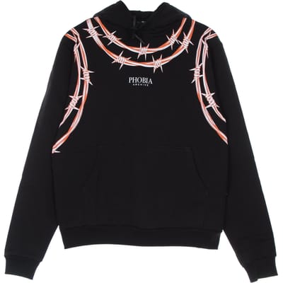 Oranje Lichtgewicht Heren Hoodie Prikkeldraad Hoodie Zwart/oranje