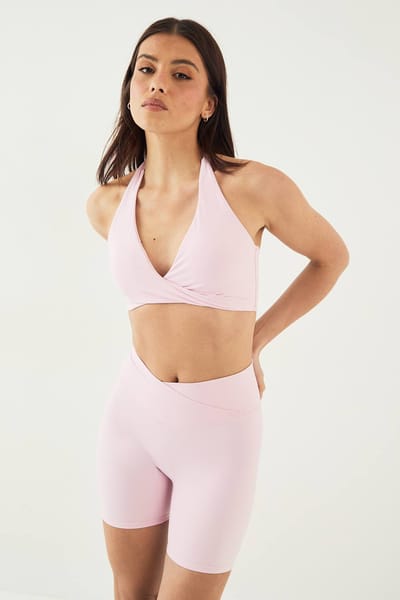 Dames Dsgn Studio Ultra Sculpt Wikkel Taille Fietsshort | Pink | Maat: Small