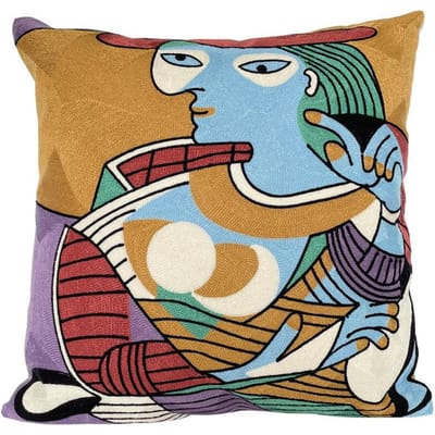Résumé Van Gogh Miaou Broderie Complète Broderie Picasso Housse de Coussin Chevet Voiture Coussin 45 * 45Cm (Pillowcase)