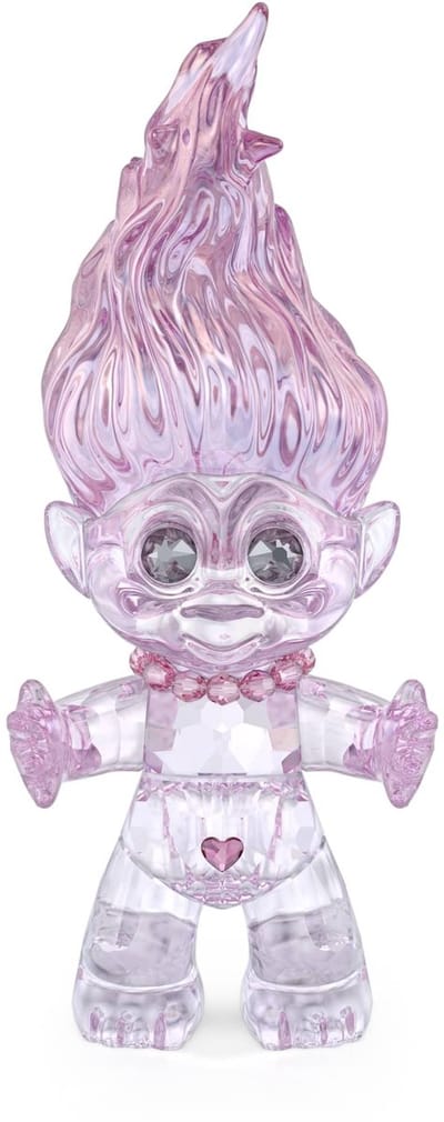 Swarovski beeldje Good Luck Trolls Roze 5682657 | Gelukssymbool DreamWorks troll figuur | kristal sierfiguur voor interieur