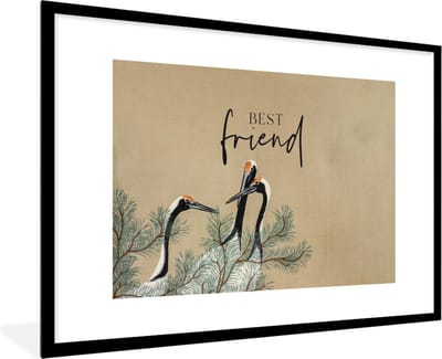 Fotolijst incl. Poster - Best friend - Quotes - Spreuken - Vriendschap - Beste vrienden - 120x80 cm - Posterlijst