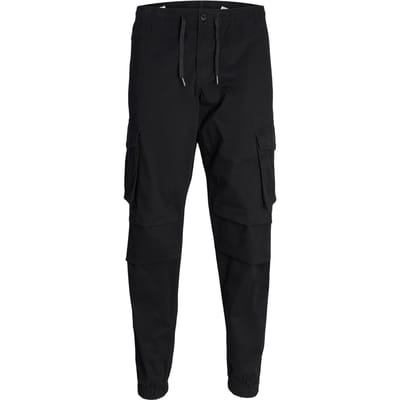 JACK & JONES Kane Noah Cuffed Cargo loose fit - heren cargo broek - zwart