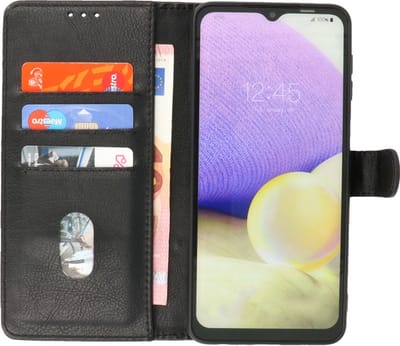 Zakelijke Book Case Telefoonhoesje - Portemonnee Hoesje - Geschikt voor Oppo Find X3 Neo & Reno 5 Pro Plus 5G - Zwart
