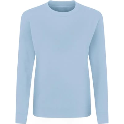 Sky blue dames sweater Crew Neck merk SG maat XL