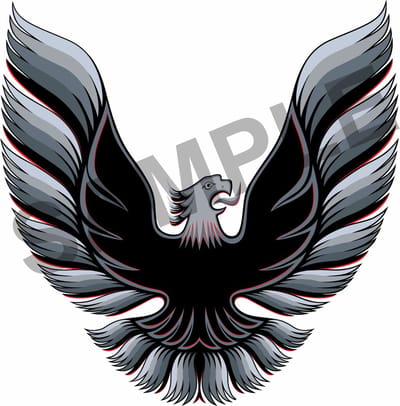 Pontiac Turbo Transam 1978-1981 Zijstickers Firebird replika zilver look