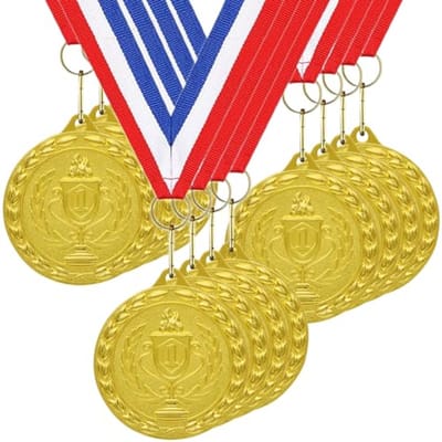 Gouden Medailles voor Kinderen - 12-Pack Sportdagdecoratie en Gymnastiekprijzen