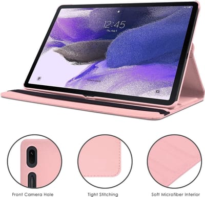 Arara Draaibare Arara Hoes Geschikt voor Samsung Galaxy Tab S8 Plus 12,4 inch (2022) Bookcase - Rosegoud