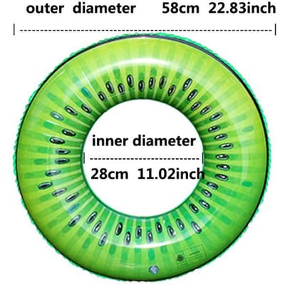 1 stuks fruit kiwi fruit bedrukte opblaasbare zwemband kinderen volwassenen strand water speelgoed uitrusting