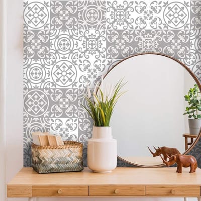 Dailygoods- Muurstickers Set van 7 - Muurstickers voor Badkamer/Keuken - Muurstickers voor Meubels - Muurstickers voor Deuren - Muurstickers voor Vloeren - Eenvoudig aan te brengen en verwijderen - Wanddecoratie