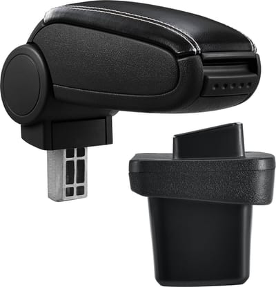 Armsteun-Volkswagen Golf 7-kunstleer-zwart+wit stiksel
