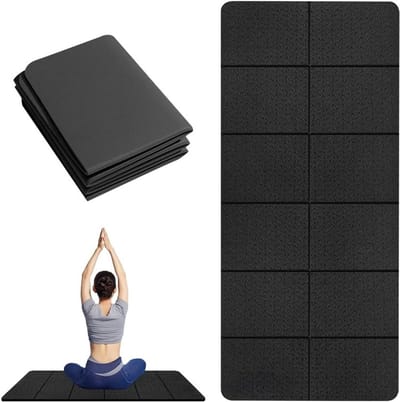 Opvouwbare vloerbeschermingsmat voor fitnessapparaten, 183 x 61 cm, 6 mm dik, geluidsisolatie en schokdemping, ideaal voor loopband en fitnessuitrusting, duurzaam en veelzijdig
