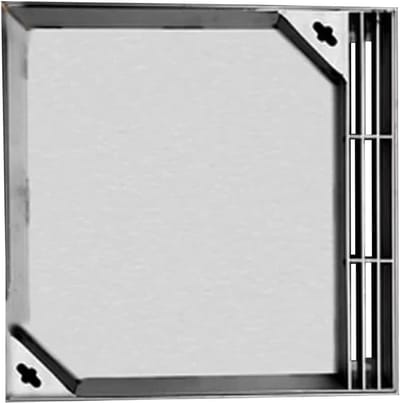 Afvoerputdeksel RVS - Putdeksel Riool - Inspectiedeksel - Tuin Onderhoud - Met Handgrepen - 70 cm - Zilver