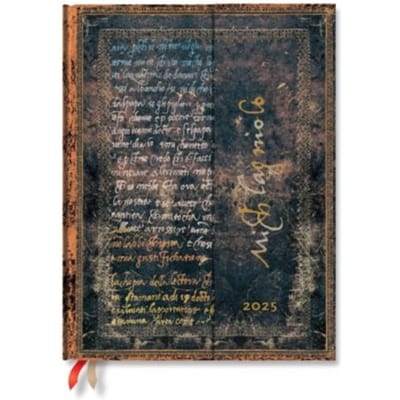 Michelangelo, Handwriting (Embellished Manuscripts Collection) Ultra 12-Month Horizontal Hardback - Paperblanks