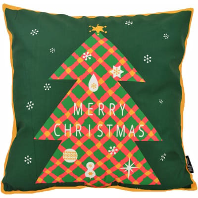 Gek op kussens! Sierkussen kleur kerstboom | 45 x 45 cm | katoen/linnen