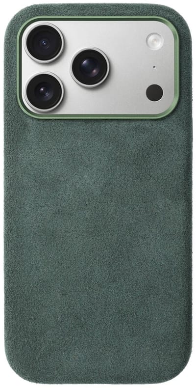 Rosso Avanti Hoesje Geschikt voor Apple iPhone 17 Pro | Compatibel met MagSafe / Qi2 | Echt Italiaans Alcantara | Back Cover | Beschermhoes | Groen