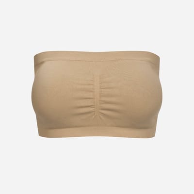 cfab - Bandeau bh beige-XS - BH Zonder Beugel Voorgevormd - Ondergoed - Naadlos