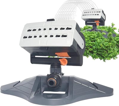 Gazonsproeier - Tuinsproeier Irrigatie - Gazon Besproeien - Instelbare Waterverdeling - 30.9 x 12.7 x 20.6 cm - Zwart