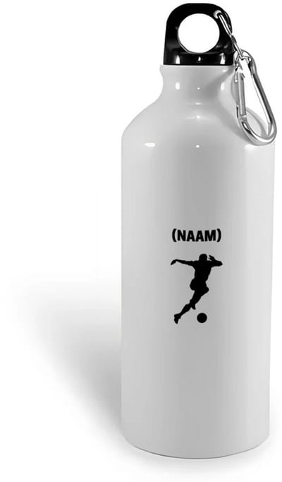 Hacebo® - Voetbal met eigen naam waterfles - Voetbal - Voetballer - Sport - water fles - 400ML