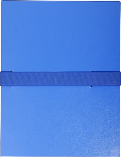 Exacompta 10x Map uitrekbare rug en klep in Balacron - 24x32 cm - Blauw - 622E