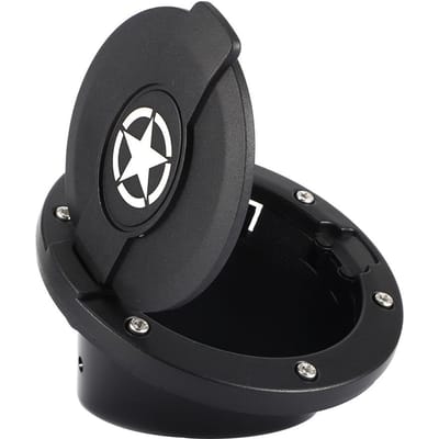 Olietankdop Brandstofvulopening Cover Sterstijl Past voor Jeep Wrangler JK 24 Deuren 20072017 black