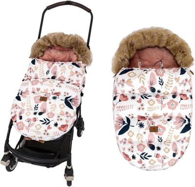 Kinderwagen Voetenzak - Baby Slaapzak - Winterse Uitjes - Water en Winddicht - Universele Pasvorm - Kleurrijk