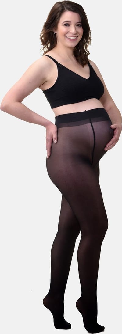 Mamsy - Comfortabele Sheer Zwangerschapspanty 20den - Zwart - XL