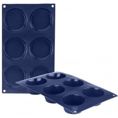 Plaque à muffins - Myrtille - 6 Muffins - 100% Silicone - Démoulage facile - Passe au lave-vaisselle