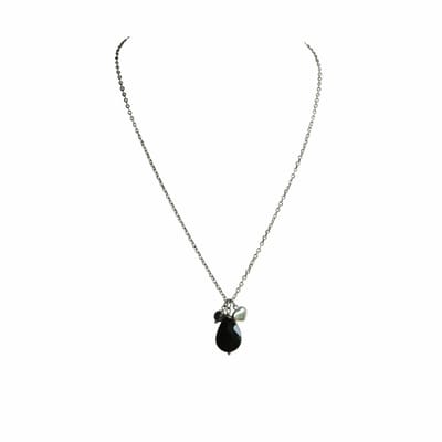 FlowJewels - schakelketting met bedels - staal - zwart - handgemaakt