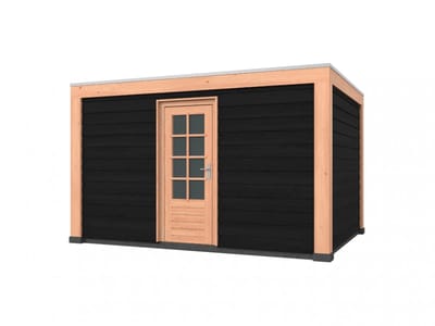 Douglas overkapping, 400 x 300, met schuur, Westwood Robuust zwart